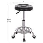 ΣΚΑΜΠΟ ΠΕΡΙΣΤΡΕΦΟΜΕΝΟ ΣΧΕΔΙΑΣΤΗΡΙΟΥ IRIS HM212.21 ΜΑΥΡΟ PU HOMEMARKT Φ32x45-60Υεκ. - Image 2