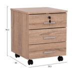 ΣΥΡΤΑΡΙΕΡΑ ΓΡΑΦΕΙΟΥ HAYDEN HM2282.02 ΣΕ SONAMA ΧΡΩΜΑ 39.5x40x46.5Υεκ - Image 2