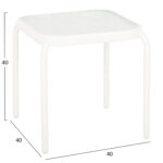 ΤΡΑΠΕΖΑΚΙ ΕΞ.ΧΩΡΟΥ ΤΕΤΡΑΓΩΝΟ DIDO HM5975.02 ΛΕΥΚΟ ΜΕΤΑΛΛΟ-ΓΥΑΛΙ 40x40x40Υεκ - Image 2
