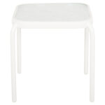 ΤΡΑΠΕΖΑΚΙ ΕΞ.ΧΩΡΟΥ ΤΕΤΡΑΓΩΝΟ DIDO HM5975.02 ΛΕΥΚΟ ΜΕΤΑΛΛΟ-ΓΥΑΛΙ 40x40x40Υεκ - Image 3