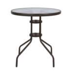 ΤΡΑΠΕΖΙ LIMA Φ70Χ70Υεκ. ΜΕΤΑΛΛΙΚΟ ΚΑΦΕ ΜΕ ΓΥΑΛΙΝΗ ΕΠΙΦΑΝΕΙΑ HM5146.02 - Image 3