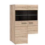 Κρεμαστή Βιτρίνα Δίφυλλη Solo αριστερή 2W 90x41x136 Sonoma Wenge - Image 3