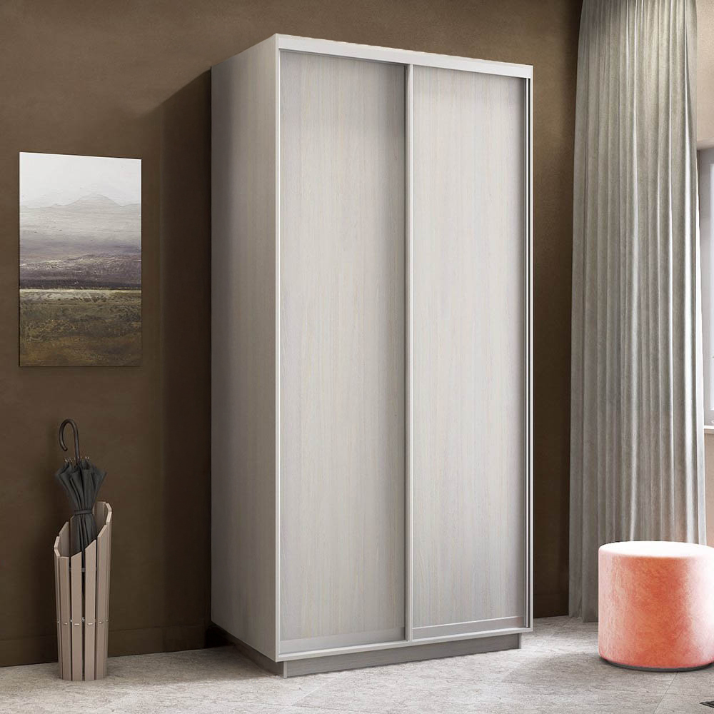 14036 Ντουλάπα Diamont Λευκό 120x60x220cm - Image 1