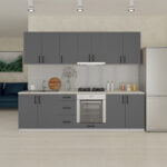 Κουζίνα Corfu Modest 8 Τεμαχίων Ανθρακί