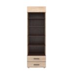 Βιβλιοθήκη Solo 2S 60x41x197 Sonoma με Wenge και MDF Καμπυλωτό τελείωμα - Image 3