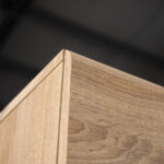 Βιτρίνα Solo Μονόφυλλη 65x35x109 Sonoma με λεπτομέρειες Wenge και MDF Καμπυλωτό τελείωμα - Image 2