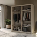 Ντουλάπα Reflex Cashmere με καθρέφτη 180x60x215cm - Image 2