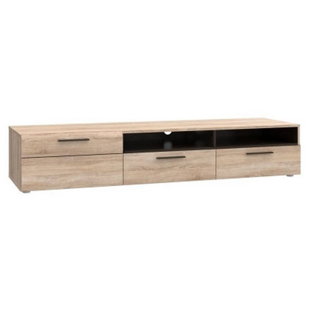 3014 Έπιπλο TV Solo 180x52x34cm δεξί Sonoma-Wenge MDF Καμπυλωτό τελείωμα στις πόρτες - Image 1
