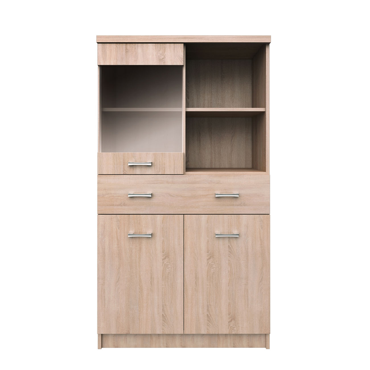 3036 Βιτρίνα Δίφυλλη Top Mix 80x33x145cm Σονόμα - Image 1