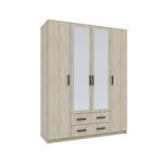 Ντουλάπα Τετράφυλλη Simple 4D2D Σονόμα 160x52x205cm - Image 3