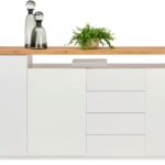 Μπουφές VIEW Λευκός+Φυσικό 180x94x38cm (ΜxΥxΒ)