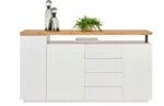 Μπουφές VIEW Λευκός+Φυσικό 180x94x38cm (ΜxΥxΒ)