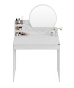 Τουαλέτα- μπουντουάρ make up χρώμα λευκή 90x138x45cm - Image 2