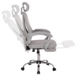 ΚΑΡΕΚΛΑ ΓΡΑΦΕΙΟΥ BARNET HM18258.02 ΓΚΡΙ MESH-ΓΚΡΙ ΣΚΕΛΕΤΟΣ NYLON 61x62x123Υ - Image 4