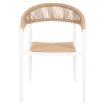 ΠΟΛΥΘΡΟΝΑ ΑΛΟΥΜΙΝΙΟΥ GRET HM5854.01 ΛΕΥΚΗ PE RATTAN ΜΠΕΖ 56x55,5x78Υεκ. - Image 3