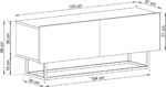 Έπιπλο τηλεόρασης Enjoy Λευκό 120x47x37cm - Image 2