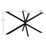 ΒΑΣΗ ΤΡΑΠΕΖΙΟΥ ΜΑΥΡΗ ΜΕΤΑΛΛΙΚΗ ΔΙΠΛΗ ΧΙΑΣΤΙ HM5917 110x63x72Υεκ. - Image 7