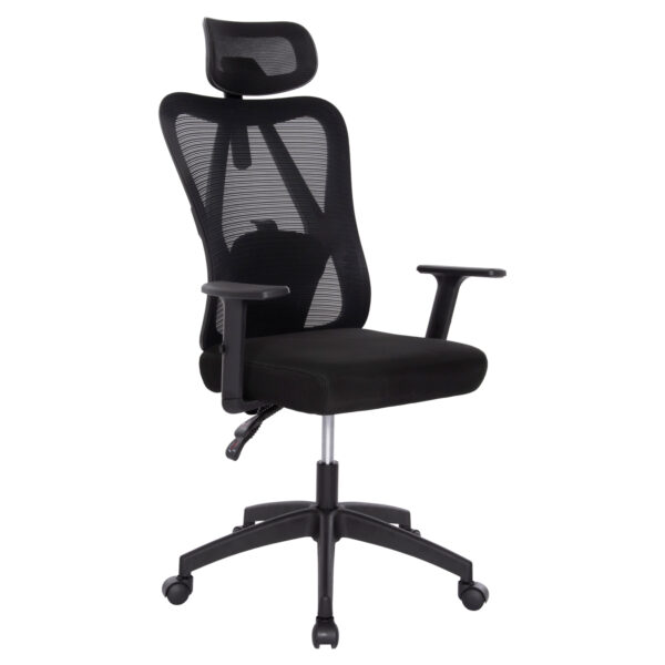 ΚΑΡΕΚΛΑ ΓΡΑΦΕΙΟΥ MEXER HM1195.01 ΜΑΥΡΟ MESH-PP ΒΑΣΗ 68x70x136Υεκ.