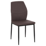 ΚΑΡΕΚΛΑ ΤΡΑΠΕΖΑΡΙΑΣ DIAZ HM18346.03 ΚΑΦΕ ΥΦΑΣΜΑ-ΜΕΤΑΛΛΙΚΑ ΠΟΔΙΑ ΜΑΥΡΑ 43x52x87Υεκ. - Image 3