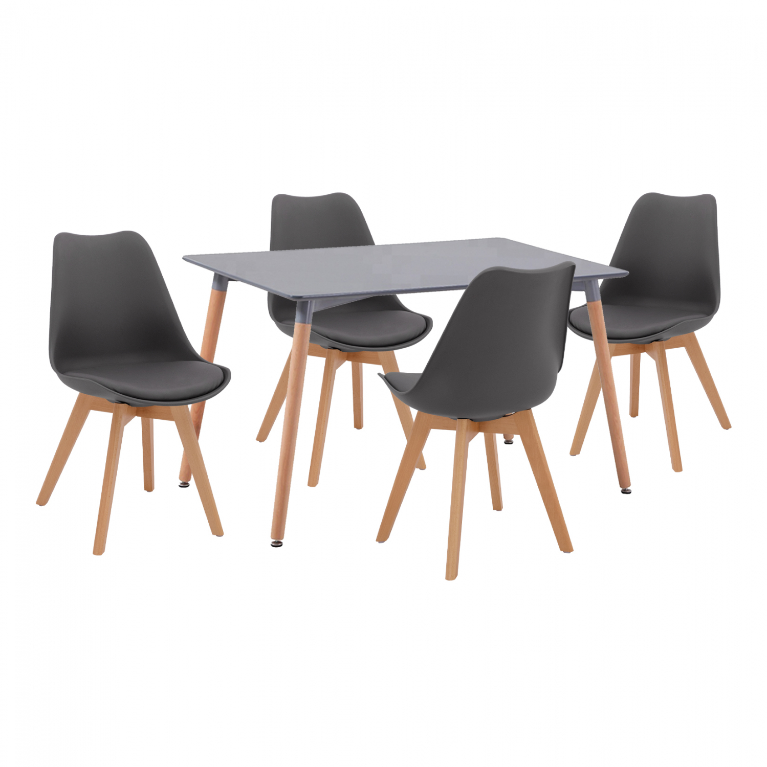 set-trapezarias-5-tmch-trapezi-oxia-me-k ΣΕΤ ΤΡΑΠΕΖΑΡΙΑΣ 5 ΤΜΧ ΤΡΑΠΕΖΙ ΟΞΙΑ ΜΕ ΚΑΡΕΚΛΕΣ VEGAS ΣΚΟΥΡΟ ΓΚΡΙ HM11315 120x80x73 cm - Image 1