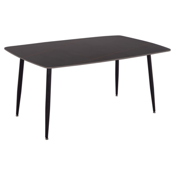 ΤΡΑΠΕΖΙ RAVEN HM18150.02 ΚΕΡΑΜΙΚΟ TOP ΜΕ ΟΨΗ ΜΑΥΡΟ ΜΑΡΜΑΡΟ 160x80x74Υεκ.