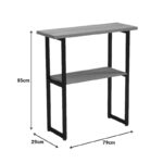 Κονσόλα Solain pakoworld sonoma-μαύρο μέταλλο 79x29x85εκ - Image 5