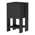 Κομοδίνο Reppo pakoworld μαύρο 30x30x55εκ - Image 3