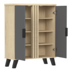 Παπουτσοθήκη-ντουλάπι Shoby pakoworld ανθρακί-sonoma 70.5x30x91εκ - Image 3