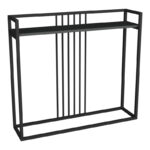 Κονσόλα Convida pakoworld ανθρακί με μαύρο μεταλλικό σκελετό 100x25x90εκ