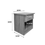 Κομοδίνο Bedy pakoworld ανθρακί 40x34x42εκ - Image 4