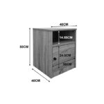 Κομοδίνο Lenea pakoworld λευκό 40x40x50εκ - Image 3