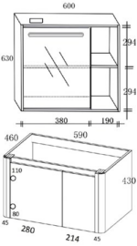 ΣΕΤ ΜΠΑΝΙΟΥ DIMITRA 60cm χρ.GOLDEN WOOD ΠΟΛΥΑΙΘΥΛΕΝΙΟ (HDPE High Density) - Image 3