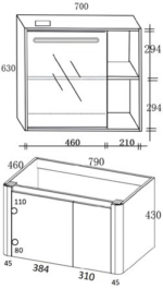 ΣΕΤ ΜΠΑΝΙΟΥ DIMITRA 80cm χρ.GOLDEN WOOD ΠΟΛΥΑΙΘΥΛΕΝΙΟ (HDPE High Density) - Image 3