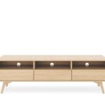 Έπιπλο τηλεόρασης HELION με συρτάρια Φυσικός δρυς VICENZA 180x53x39cm