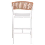 ΣΚΑΜΠΟ ΑΛΟΥΜΙΝΙΟΥ MIRI HM5892.12 ΜΕΣΑΙΟΥ ΥΨΟΥΣ RATTAN & TEXTLINE ΛΕΥΚΟ ΜΠΕΖ 55x56,5x99Y - Image 11