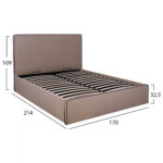 ΚΡΕΒΑΤΙ ALLIE HM584.02 160x200 εκ. ΜΕ ΑΠΟΘΗΚΕΥΤΙΚΟ ΧΩΡΟ ΜΠΕΖ ΥΦΑΣΜΑ - Image 3