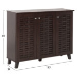 ΠΑΠΟΥΤΣΟΘΗΚΗ-ΝΤΟΥΛΑΠΙ PRODY HM9610.01 ΜΕΛΑΜΙΝΗ WENGE 3 ΠΟΡΤΕΣ 115x34x89Υεκ. - Image 2