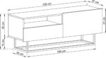 Έπιπλο τηλεόρασης  02109-ENJ-g Γραφίτης 120x47x37cm - Image 2