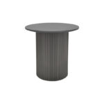 Βοηθητικό τραπέζι Dovel pakoworld mdf-μέταλλο σε μαύρη απόχρωση Φ50x50εκ