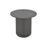 Βοηθητικό τραπέζι Dovel pakoworld mdf-μέταλλο σε μαύρη απόχρωση Φ50x50εκ - Image 2