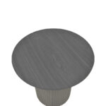Βοηθητικό τραπέζι Dovel pakoworld mdf-μέταλλο σε μαύρη απόχρωση Φ50x50εκ - Image 3