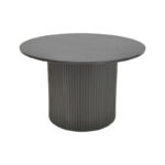 Τραπέζι σαλονιού Dovel pakoworld mdf-μεταλλο σε μαύρη απόχρωση Φ70x45εκ