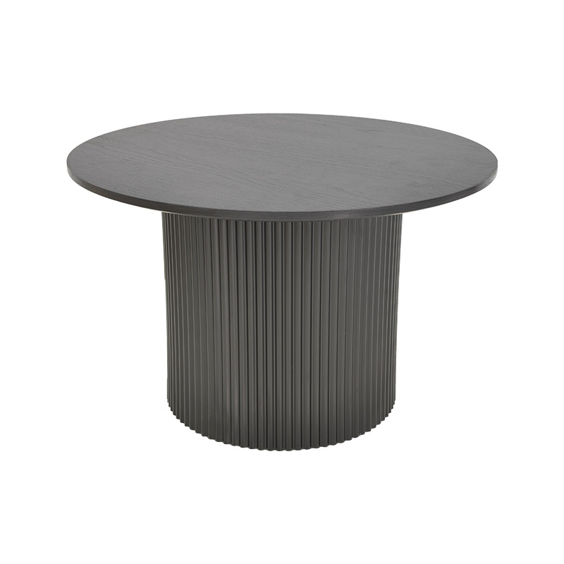 029-000425-1 Tραπέζια σαλονιού Dovel pakoworld mdf-μεταλλο σετ 2τεμ. μαύρο - Image 1