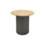 Tραπέζια σαλονιού Dovel pakoworld mdf σετ 2τεμ. sonoma-μαύρο μεταλλο - Image 2