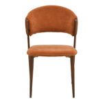 Καρέκλα Dolez pakoworld terracotta ύφασμα-πόδι καρυδί μέταλλο 49x58.5x82εκ - Image 3