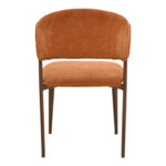 Καρέκλα Dolez pakoworld terracotta ύφασμα-πόδι καρυδί μέταλλο 49x58.5x82εκ - Image 4