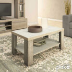 Τραπέζι σαλονιού RIANO pakoworld χρώμα sonoma 89,5x49,5x42,5εκ