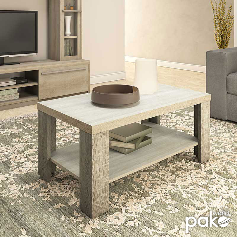 049-000024-1 Τραπέζι σαλονιού RIANO pakoworld χρώμα sonoma 89,5x49,5x42,5εκ - Image 1