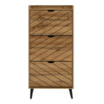 Παπουτσοθήκη Thelma pakoworld 12 ζεύγων oak 60x23.8x131.6εκ - Image 3
