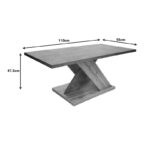 Τραπέζι σαλονιού Solange pakoworld σε γκρι-sonoma απόχρωση 110x55x47.5εκ - Image 5